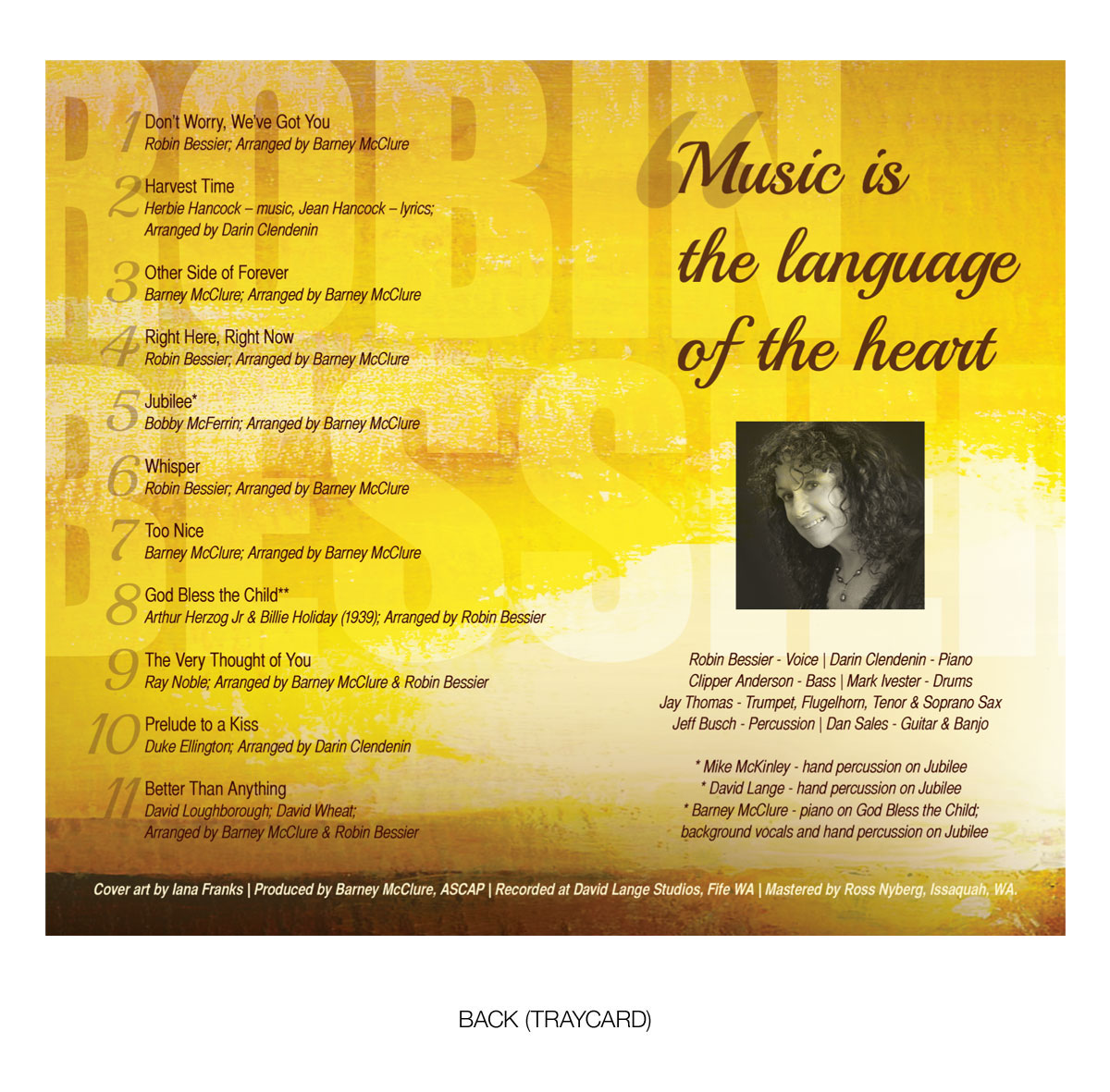 CD Cover Design by amy claire thompson for Robin Bessier Music | Design #1622745