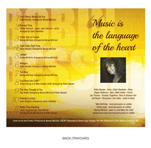 CD Cover Design by amy claire thompson for Robin Bessier Music | Design: #1622745