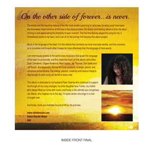 CD Cover Design by amy claire thompson for Robin Bessier Music | Design: #1625306