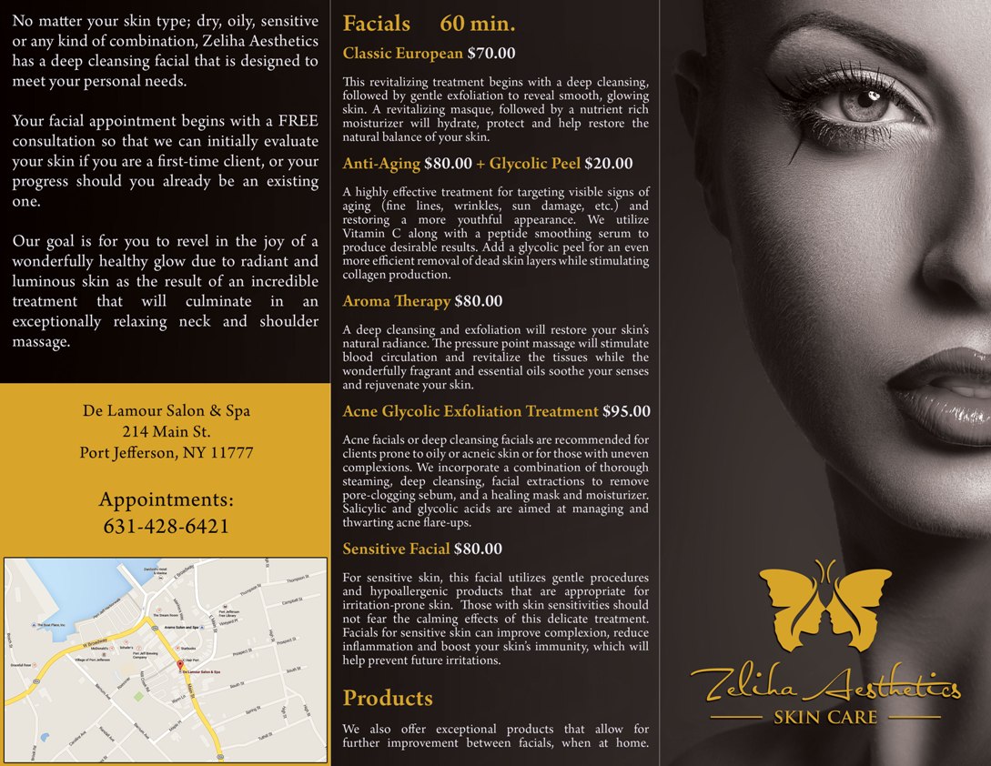 Diseño de Flyer por Slobodan Cagic para Zeliha Aesthetics, Inc. | Diseño #6040616