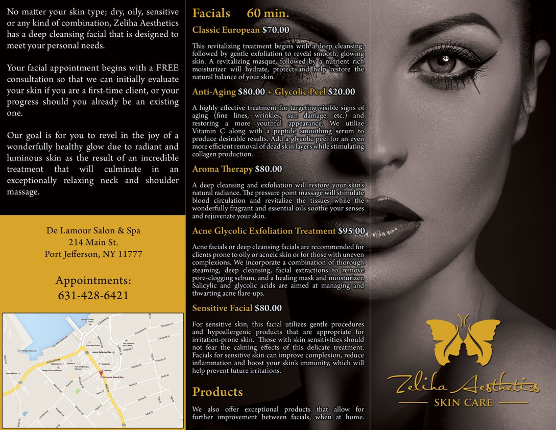 Diseño de Flyer por Slobodan Cagic para Zeliha Aesthetics, Inc. | Diseño #6043204