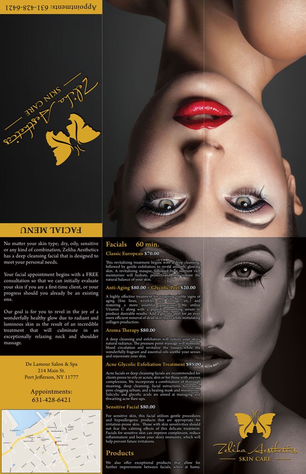 Diseño de Flyer por Slobodan Cagic para Zeliha Aesthetics, Inc. | Diseño #6043208