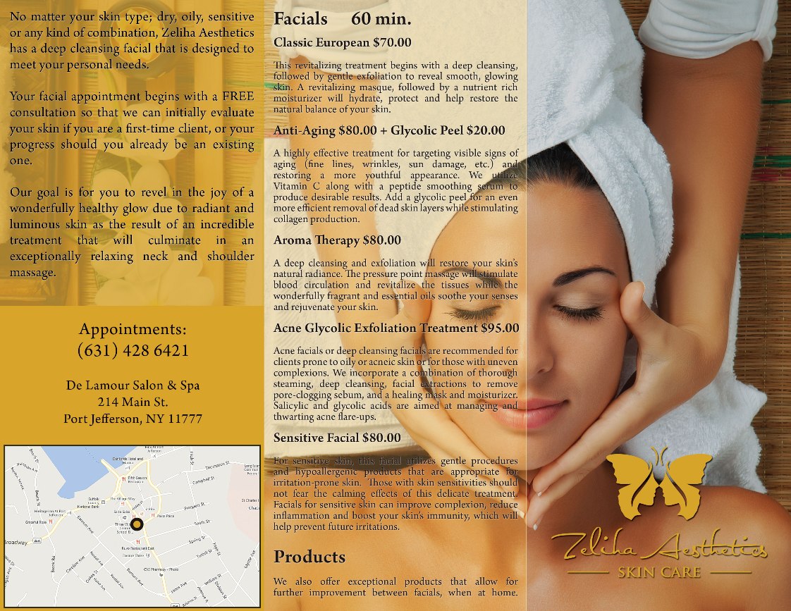 Diseño de Flyer por Slobodan Cagic para Zeliha Aesthetics, Inc. | Diseño #6059773