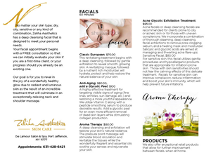 Flyer Design by Elisa Kattan for Zeliha Aesthetics, Inc. | Design: #6051574