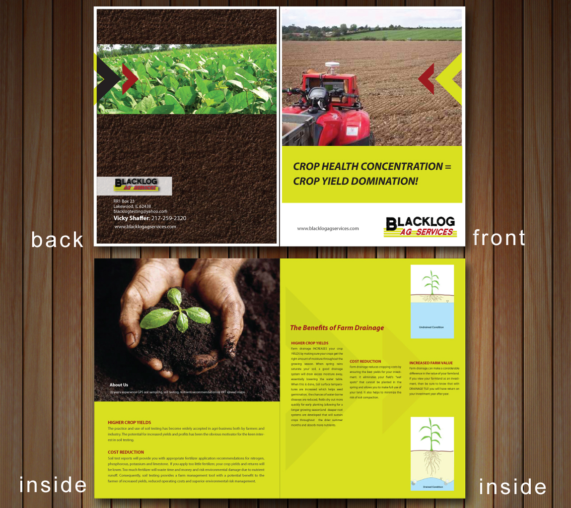Brochure Design by Sbss for Blacklog Ag Services | Design #1628860
