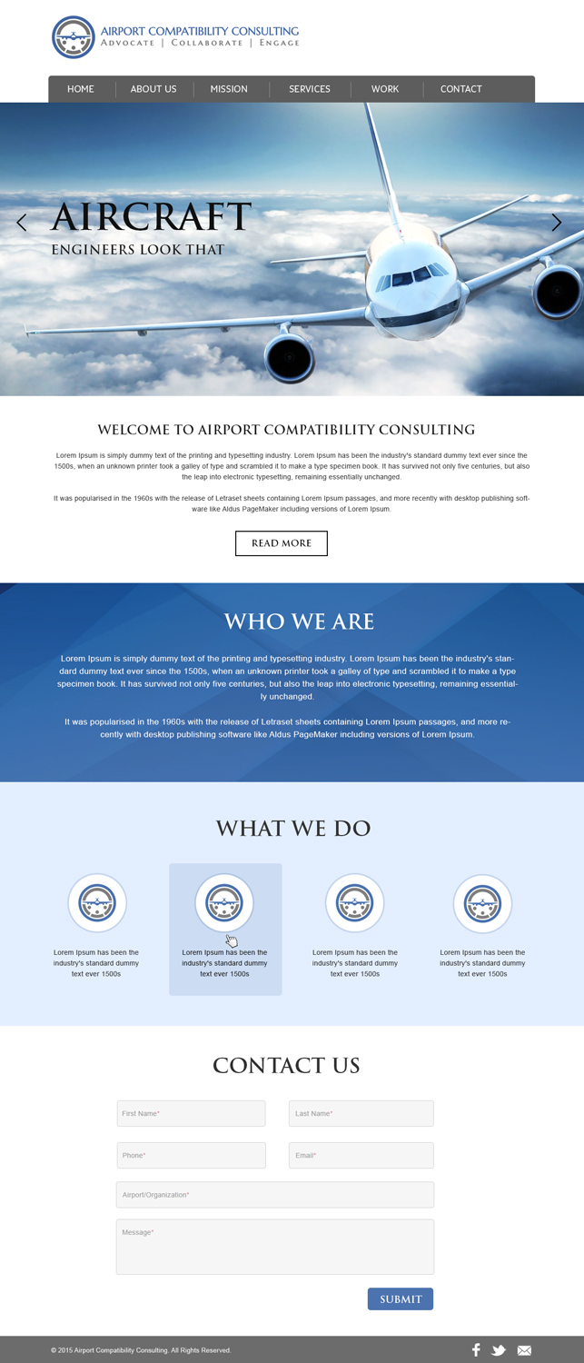 Wordpress Design by webxvision for Aviation Compatibility Consulting | Design #6157318