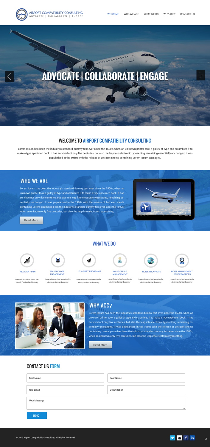 Wordpress Design by pb for Aviation Compatibility Consulting | Design #6155223