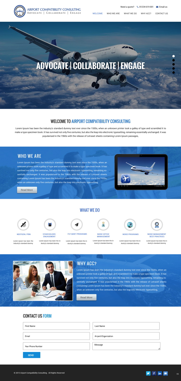 Wordpress Design by pb for Aviation Compatibility Consulting | Design #6174988