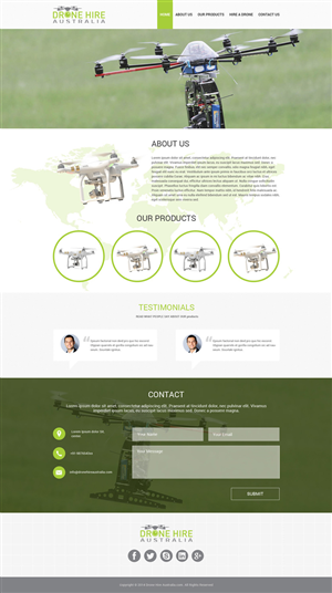 Web Design by KAMIL for Drone Hire Australia | Design: #6062383