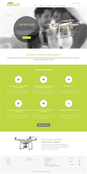 Web Design by pb for Drone Hire Australia | Design: #6046513