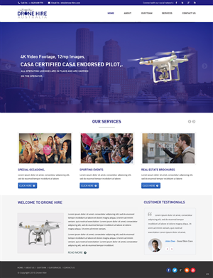 Web Design by pb for Drone Hire Australia | Design: #6046516