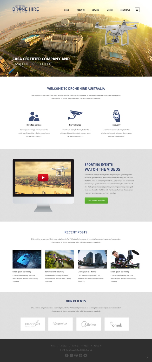 Web Design by pb for Drone Hire Australia | Design #6046521