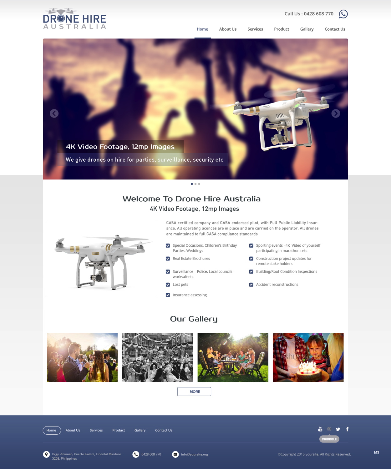 Web Design by pb for Drone Hire Australia | Design #6046531
