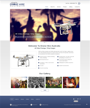 Web Design by pb for Drone Hire Australia | Design: #6046531
