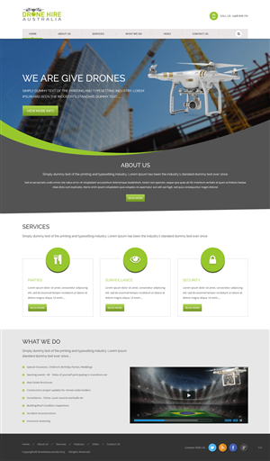 Web Design by pb for Drone Hire Australia | Design: #6046543