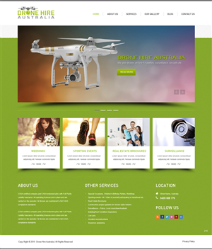 Web Design by pb for Drone Hire Australia | Design: #6046548