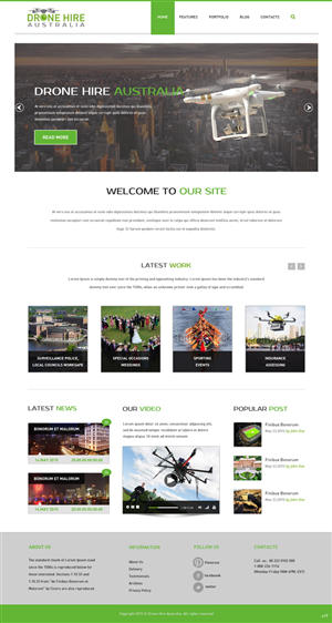 Web Design by pb for Drone Hire Australia | Design: #6046554