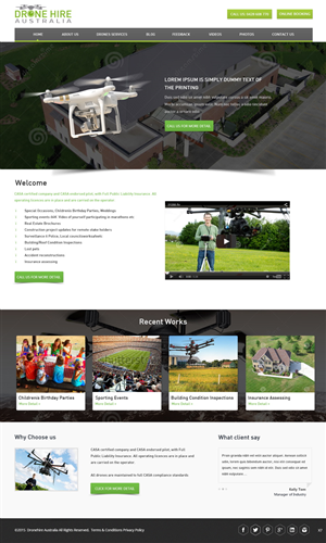 Web Design by pb for Drone Hire Australia | Design: #6046558