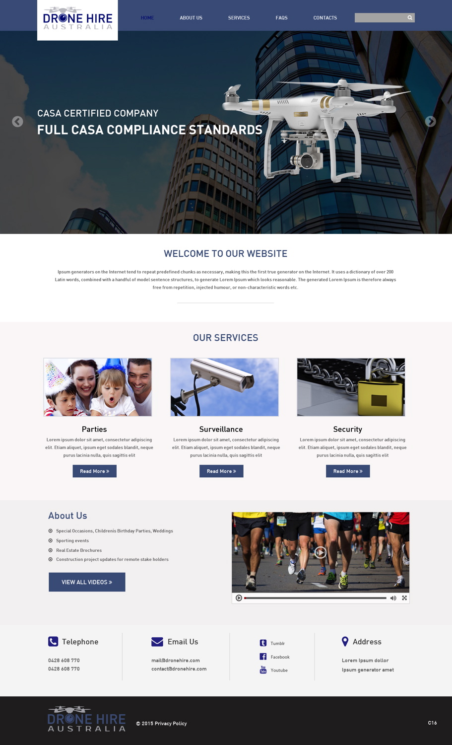 Web Design by pb for Drone Hire Australia | Design #6046574