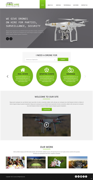 Web Design by pb for Drone Hire Australia | Design: #6046585