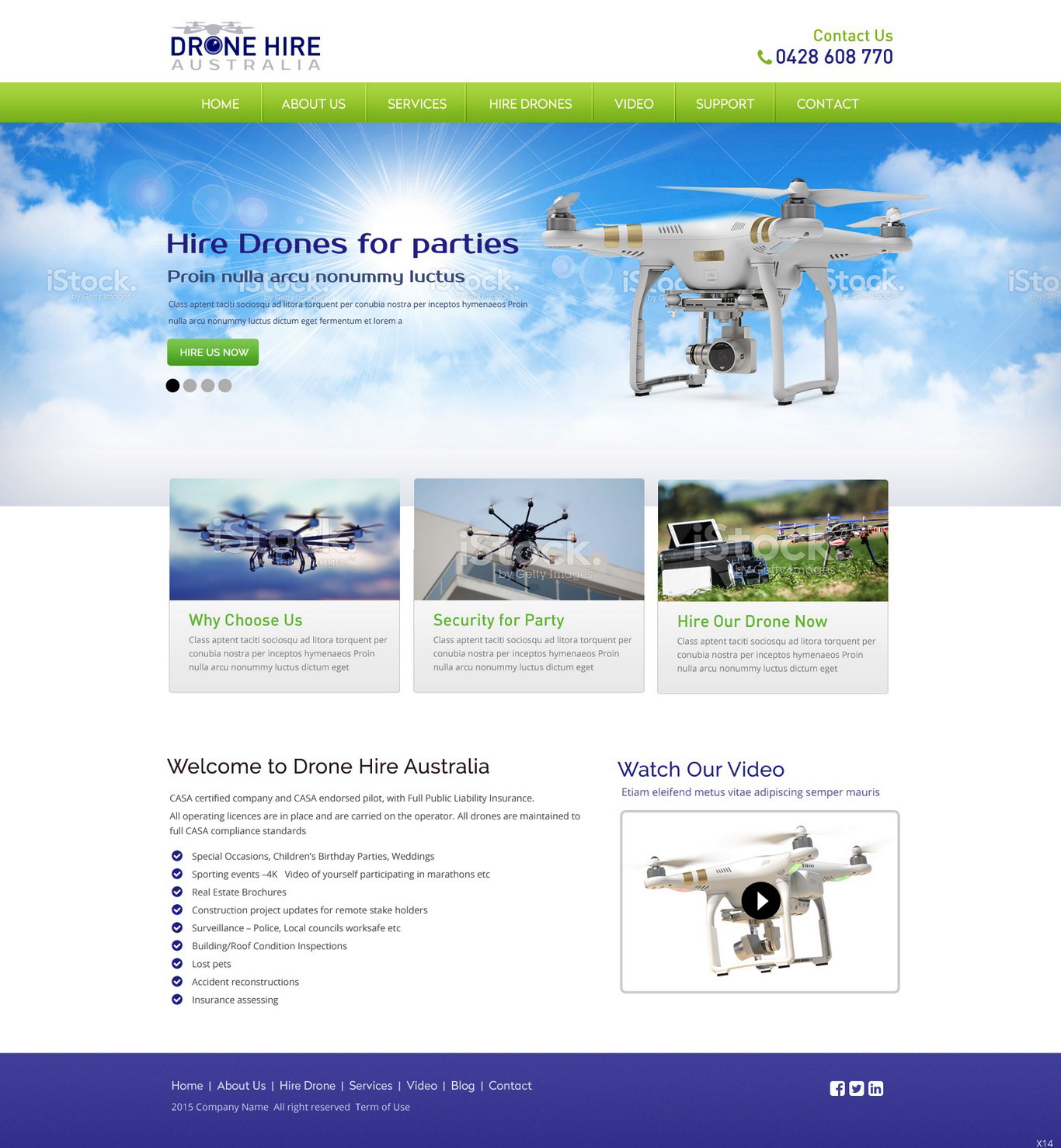 Web Design by pb for Drone Hire Australia | Design #6046591