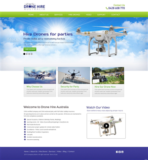 Web Design by pb for Drone Hire Australia | Design: #6046591