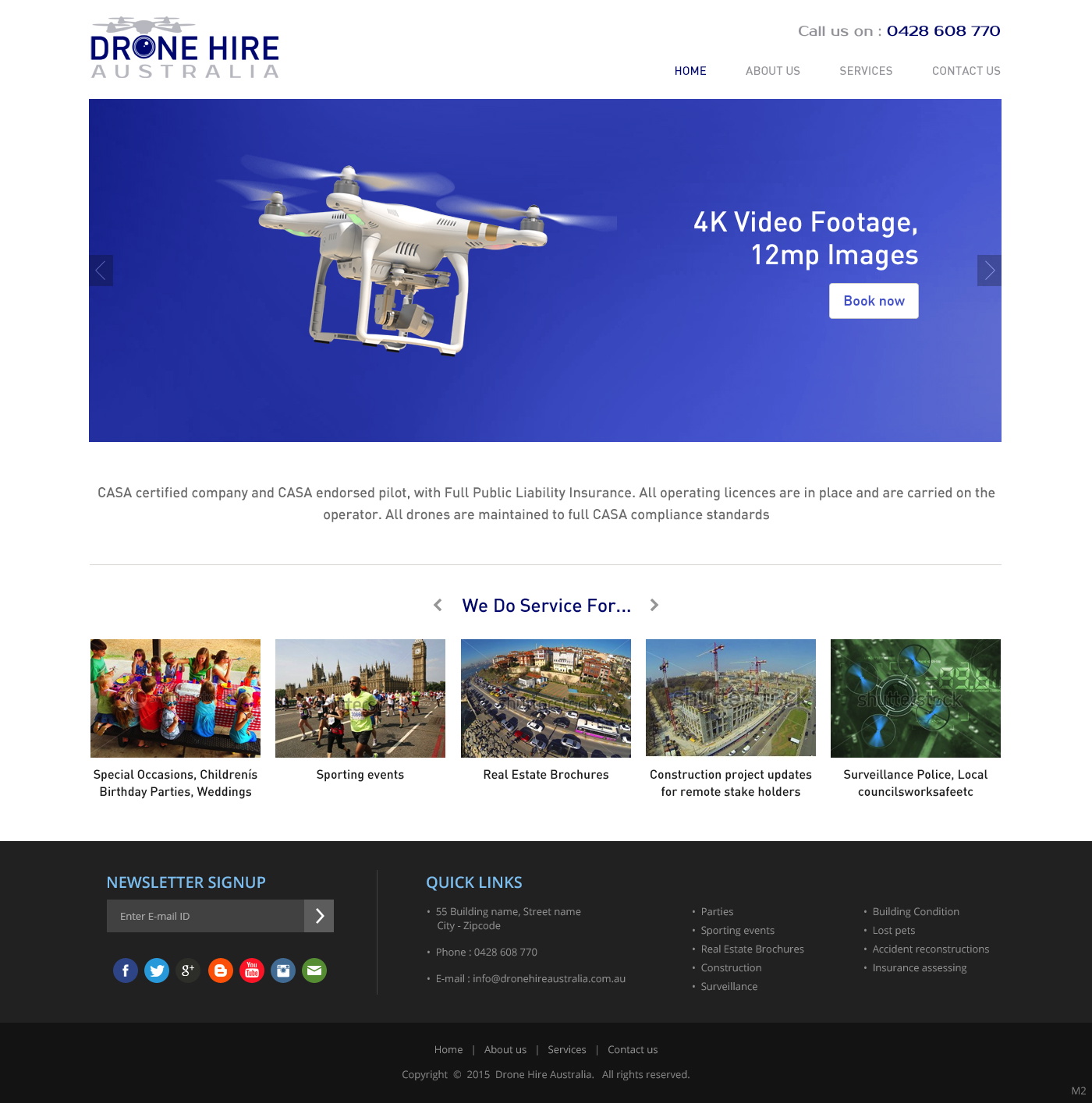 Diseño Web por pb para Drone Hire Australia | Diseño #6046620