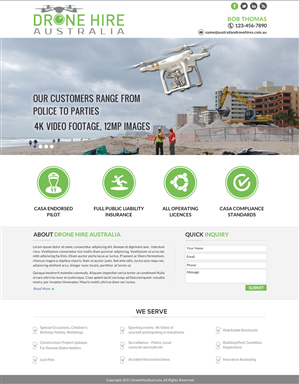 Drone Hire Australia | Web Design by Sbss