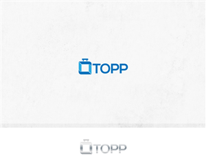 the text TOPP must not mingle with the graphic logo but can only stay side by side with the graphic one | Diseño de Logo por damakyjr