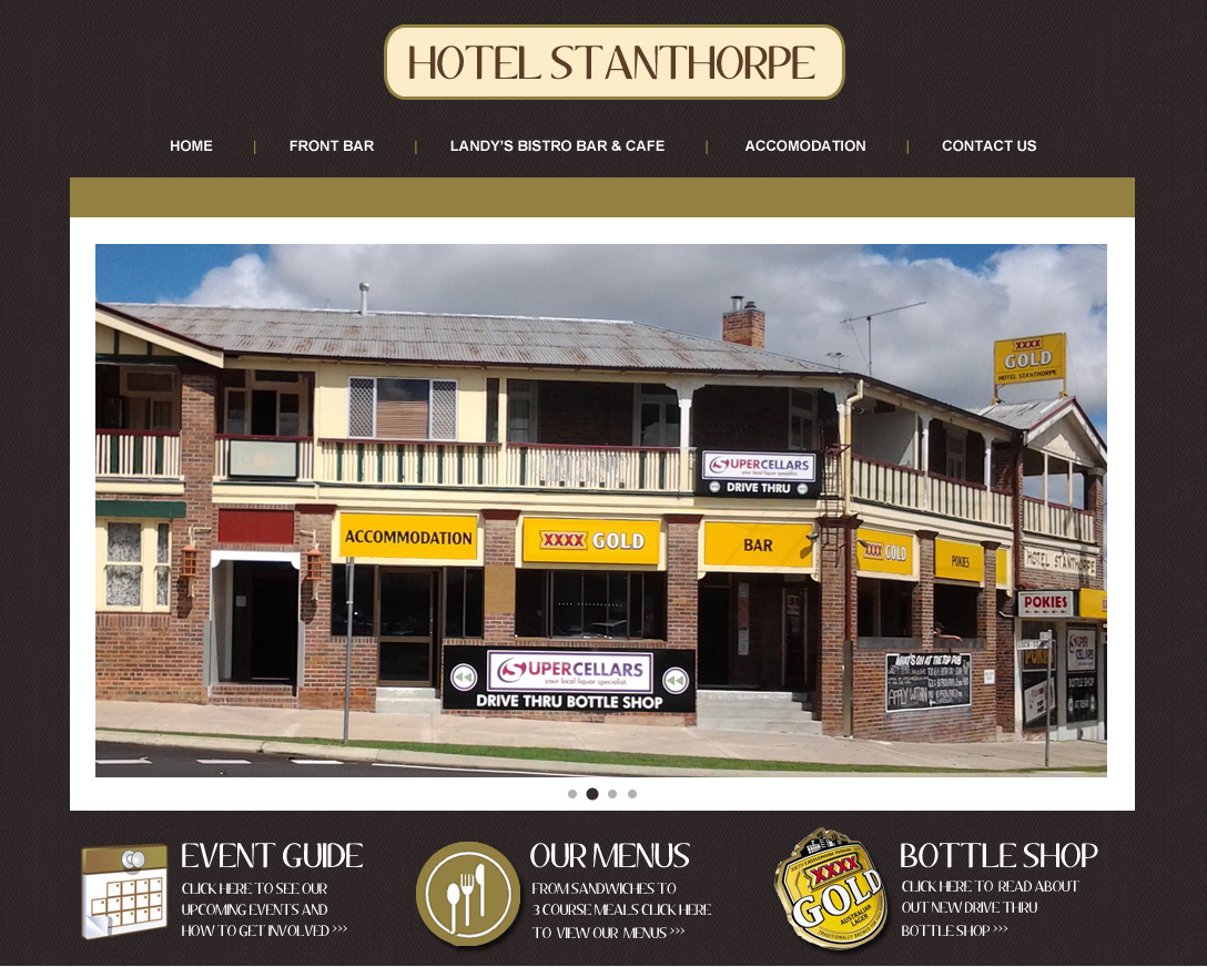 Web Design by Ginger and Jones for Hotel Stanthorpe | Design: #1741224