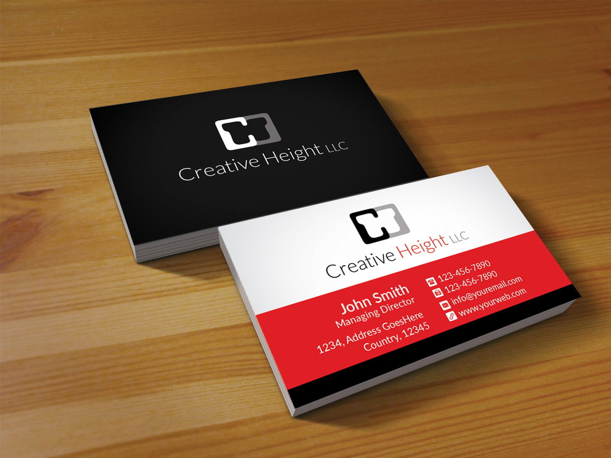 Diseño de Tarjeta de Presentación por Creations Box 2015 para Creative Heights LLC | Diseño #6059269