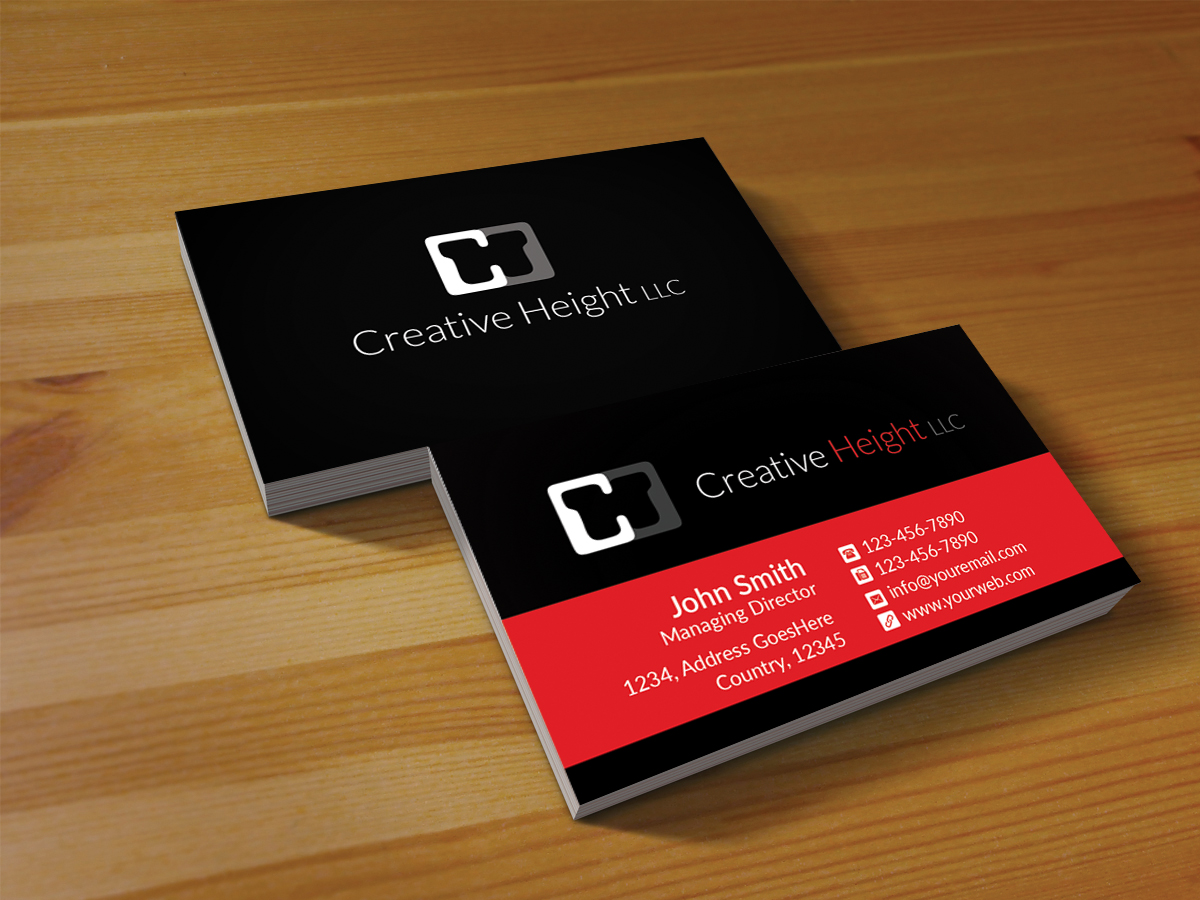 Visitenkarten-Design von Creations Box 2015 für Creative Heights LLC | Design #6059273