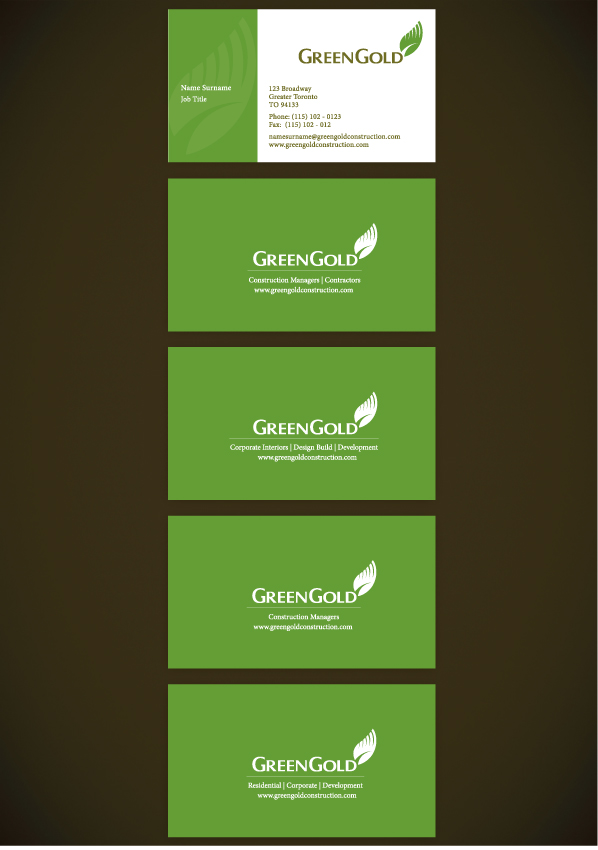 Logo Design by mbgraphics for GreenGold Construction Limited | Design #9206