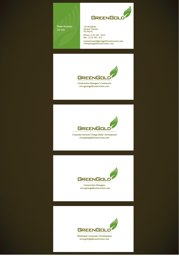 Logo Design by mbgraphics for GreenGold Construction Limited | Design #9208