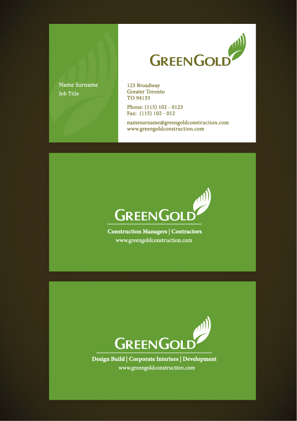 Logo Design by mbgraphics for GreenGold Construction Limited | Design #9239