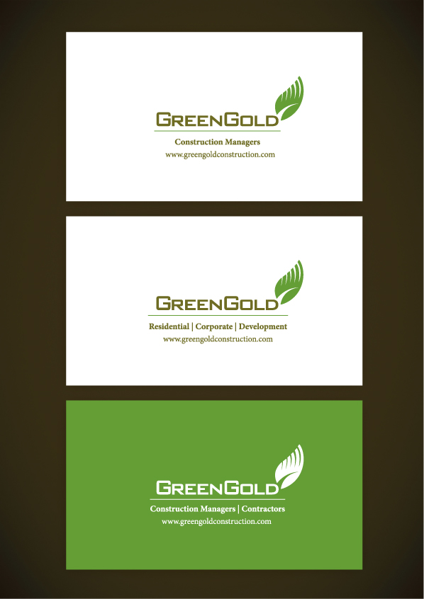Logo Design by mbgraphics for GreenGold Construction Limited | Design #9248