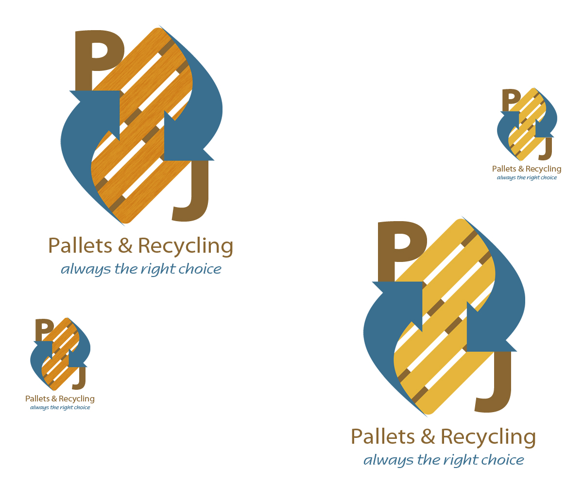 Diseño de Logo por WholeBranding® para PJ Pallets & Recycling | Diseño #1633692