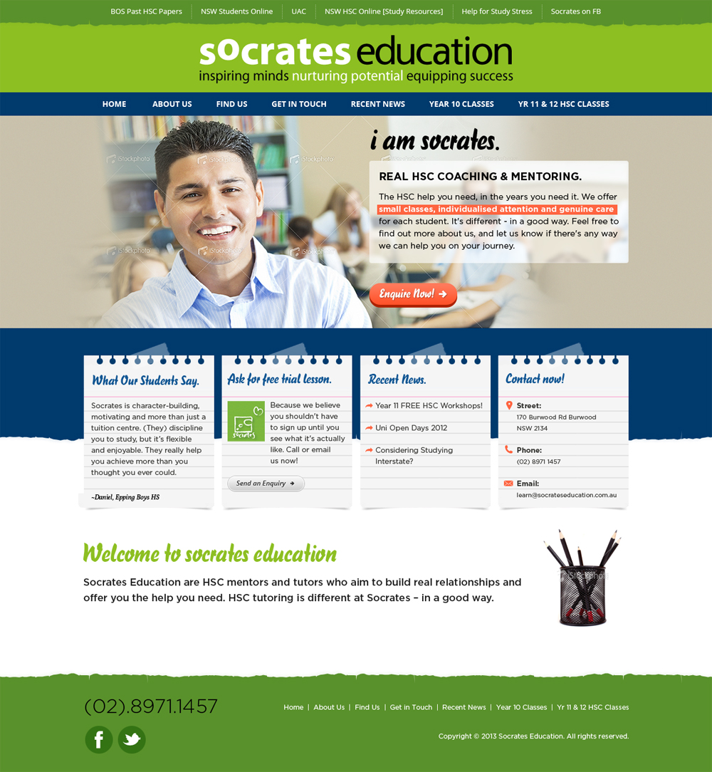 Diseño Web por Mayank Patel para Socrates Education | Diseño #1634739