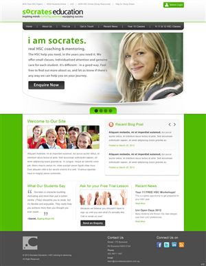 Web Design par pb pour Socrates Education | Design : #1632011