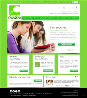 Web Design par pb pour Socrates Education | Design : #1632014