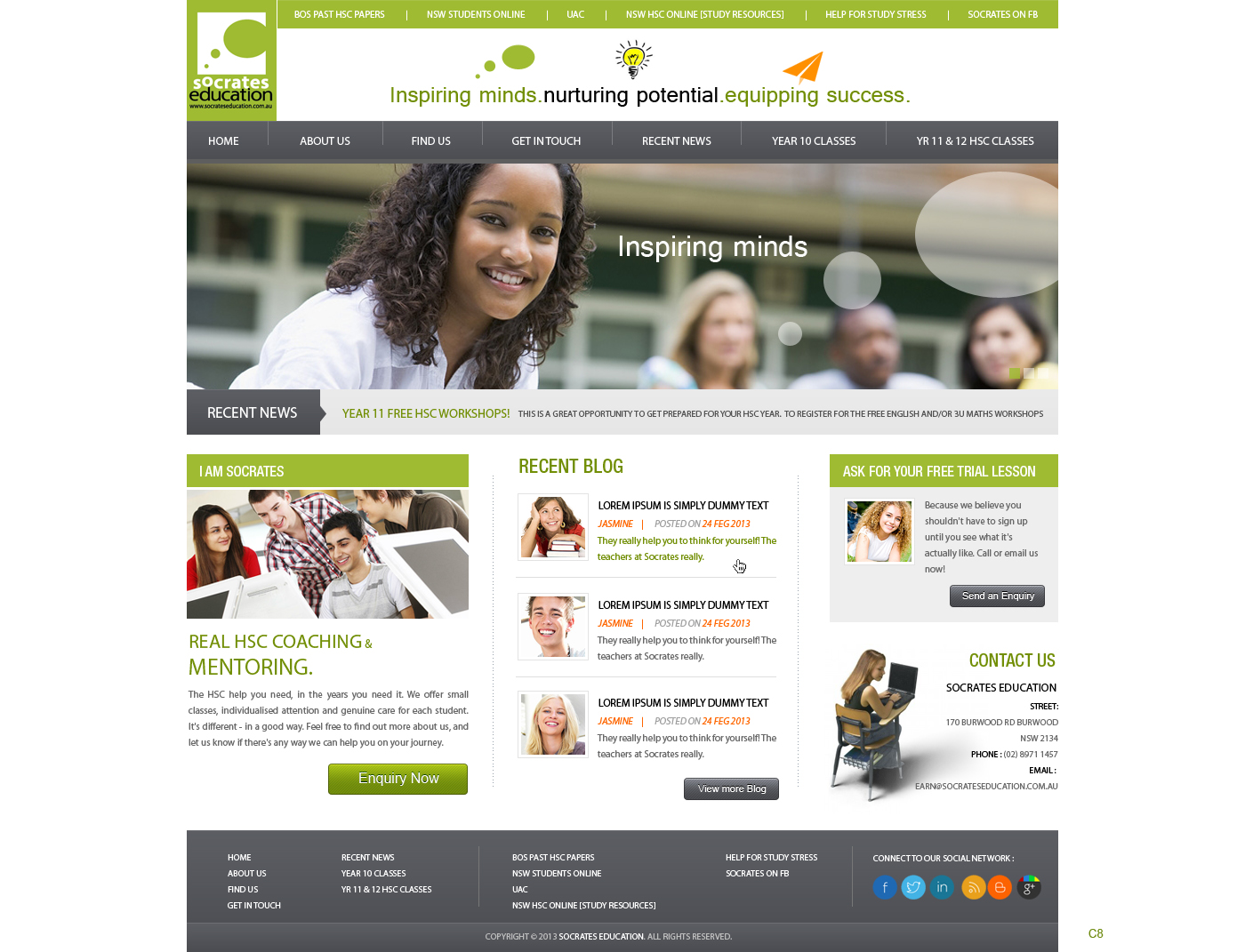 Web Design by pb for Socrates Education | Design #1632019