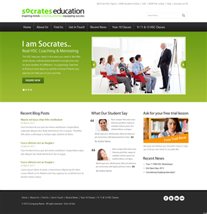 Web Design par pb pour Socrates Education | Design : #1632037