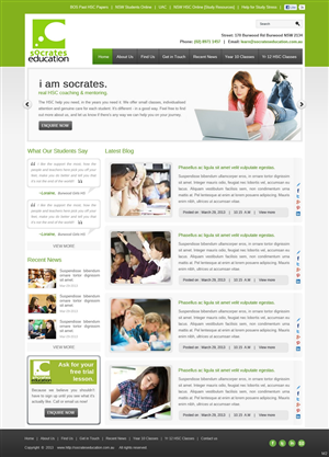 Web Design par pb pour Socrates Education | Design : #1632046