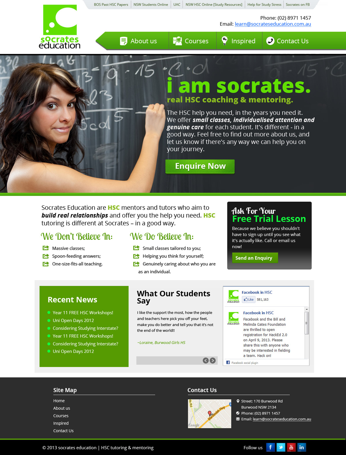 Web-Design von OM für Socrates Education | Design #1635589