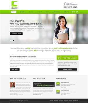 Web Design par OM pour Socrates Education | Design #1647351