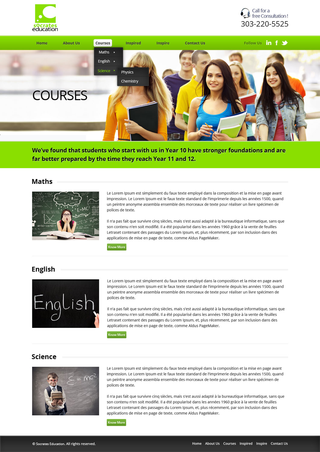 Web Design par OM pour Socrates Education | Design #1688330