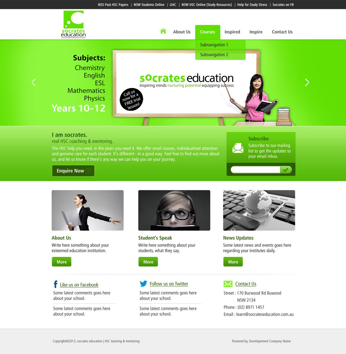 Web-Design von UniqueDesignz für Socrates Education | Design #1633534