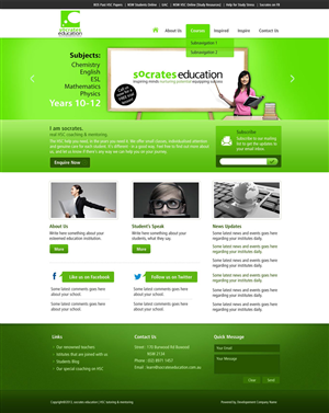Web Design par UniqueDesignz pour Socrates Education | Design : #1640026