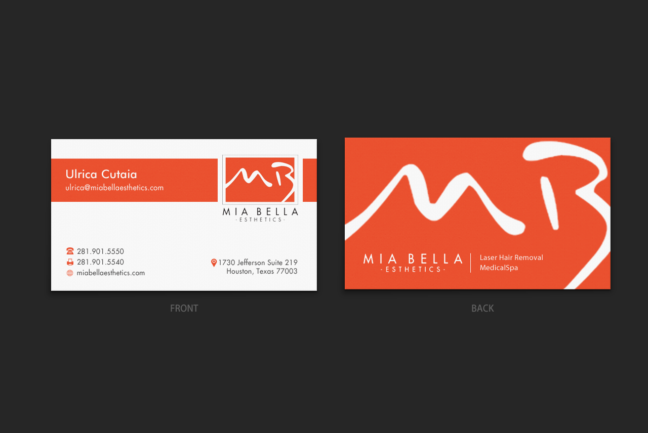 Business Card Design by pixelfountain for Mia Bella Esthetics | Design: #6070560