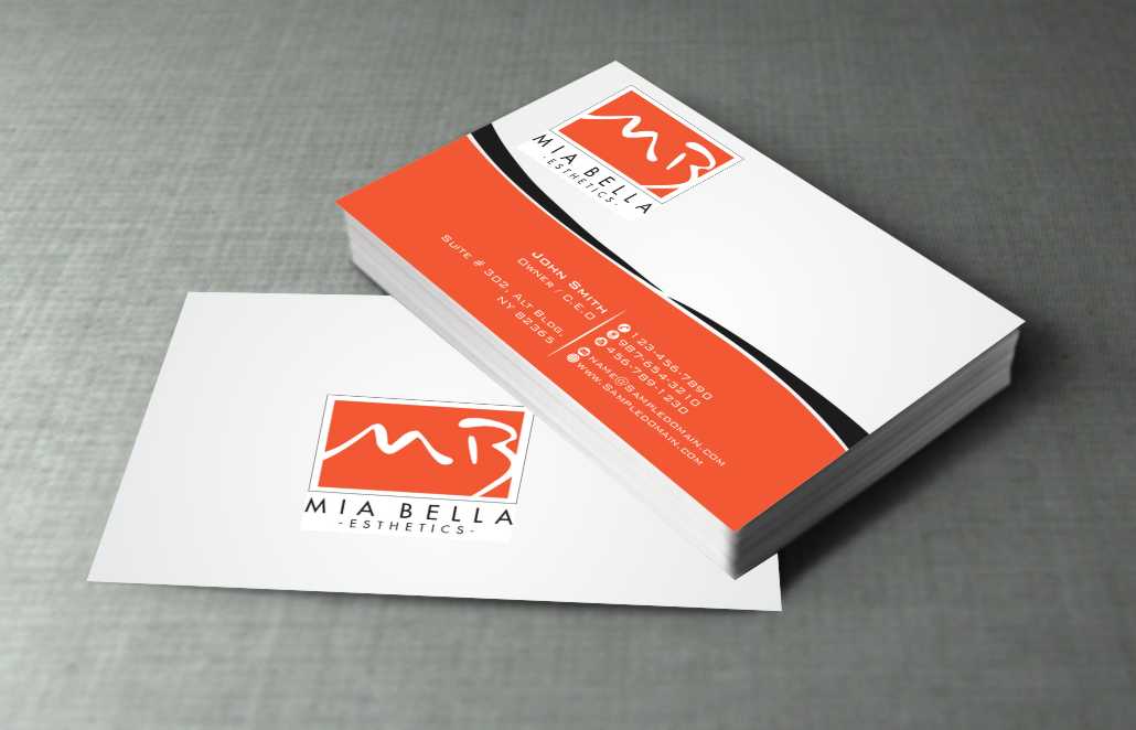 Visitenkarten-Design von szabist für Mia Bella Esthetics | Design #6054677